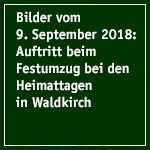Auftritt bei den Heimattagen 2018 in Waldkirch